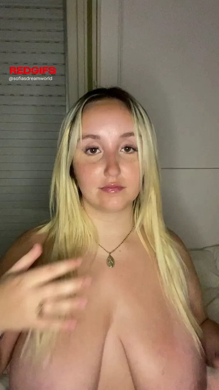 Blonde Babe Teases Her Massive Tits 🍈🍈🔥