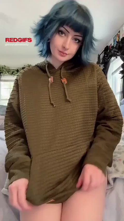 Goth Slut's Hard Cock Tease Titty Drop Reveal 😈🍆💦