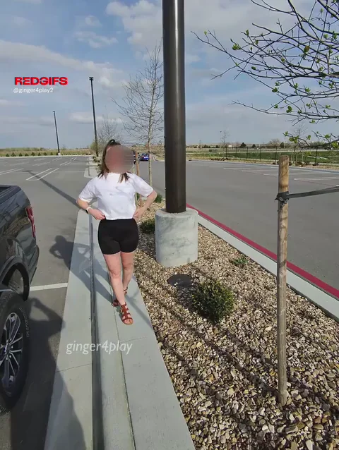 😈 Public Flashing Slut Teases Tits & Ass in Parking Lot 🔥