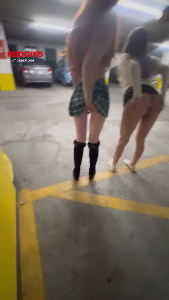 Parking Garage Double Slut-Down: GF & Hubby Beg for Public Use