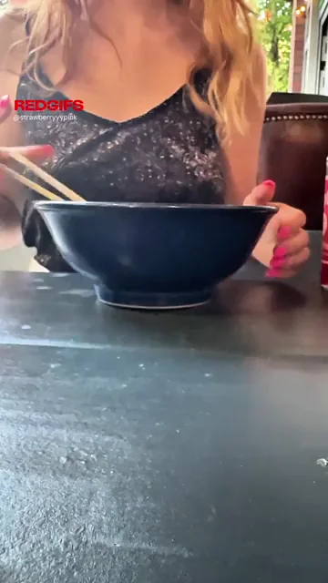 Putting on a risky little show for my roommate while we wait for our food to arrive