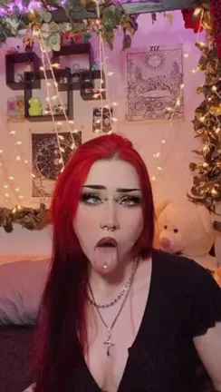 Redhead Ahegao Slut Teases Mario Kart Play with Tongue-Out Bedroom Glow-Up