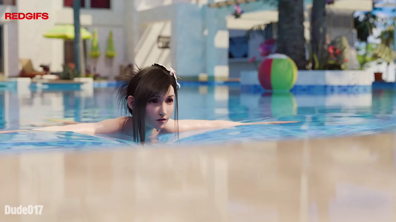 Tifa Lockhart in a swimming pool (dude017) [final fantasy VII]