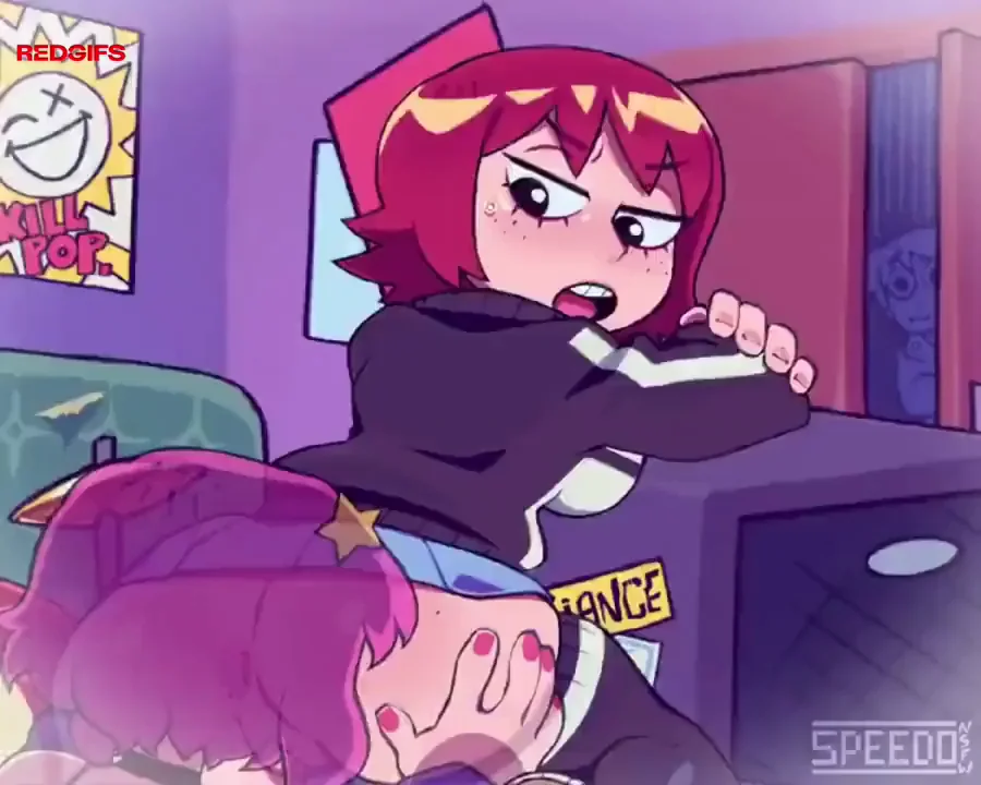 💦 Scott Pilgrim Wet Lesbian Dream - Big Tits Ass Munching Hentai GIF 🔥