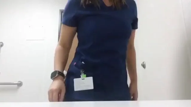 Nurse Slut Drops Trousers and Bends Over for Juicy Ass Reveal