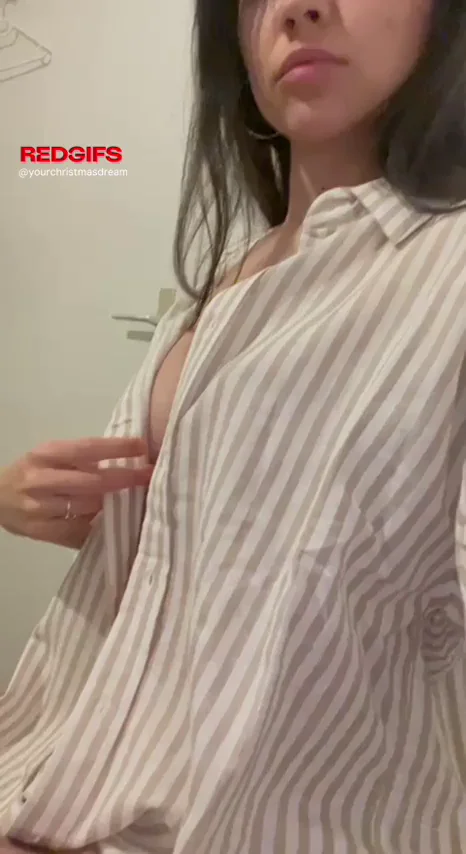 Latina Slut's Natural Tits Overflowing Her Shirt