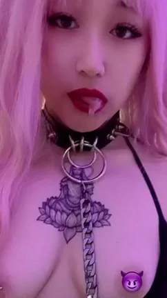 Pink-Haired BDSM Slut Begs: What Would You Do to My Chained-Up Tits?