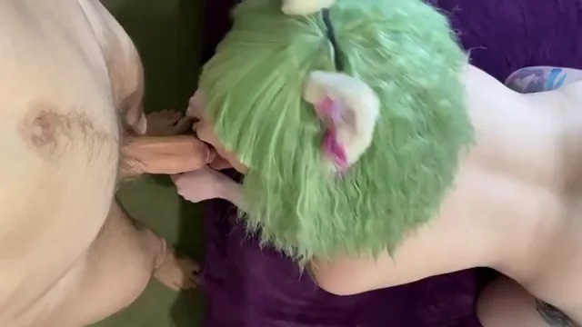 Furry Kitty Slut Gobbles Thick Cock with Gusto