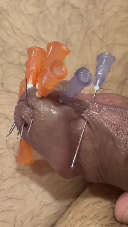 🩸 Needle Play Cock Torture Time [M] [OC] 💉