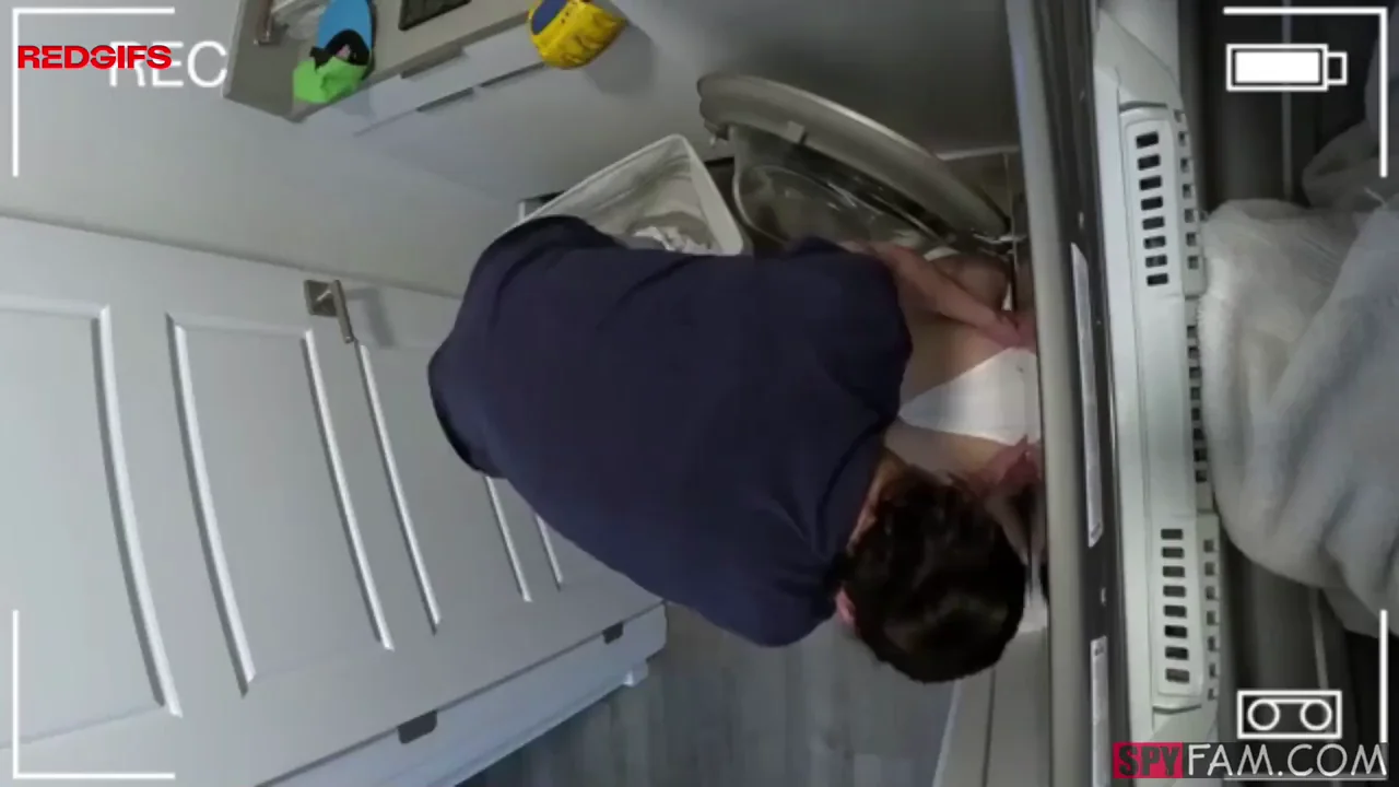 Stepbrother Helps His Step sister Get Unstuck from The Washing Machine!