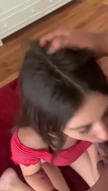 Who is this teen sucking big uncut dick and getting a facial ?