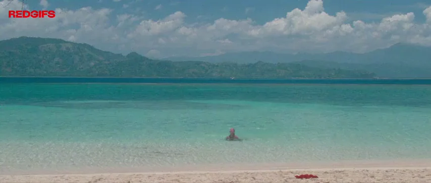 Sophie Marceau's Sultry Beach Tease: Descent into Hell Nude Stroll (1986)