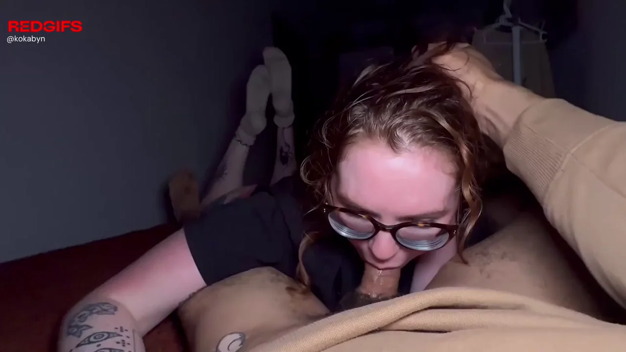 Glasses Slut Gags on Throbbing Cock - Throat Fuck Frenzy
