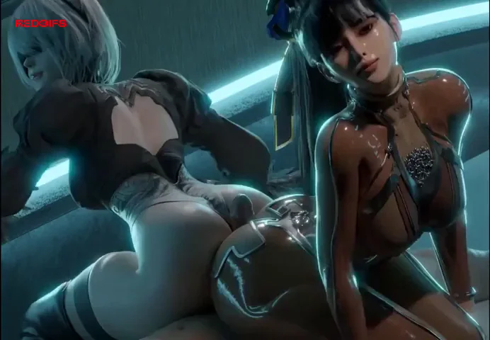2B & EVE's Juicy Double Buttjob 🍑💦 (Nier Automata x Stellar Blade)