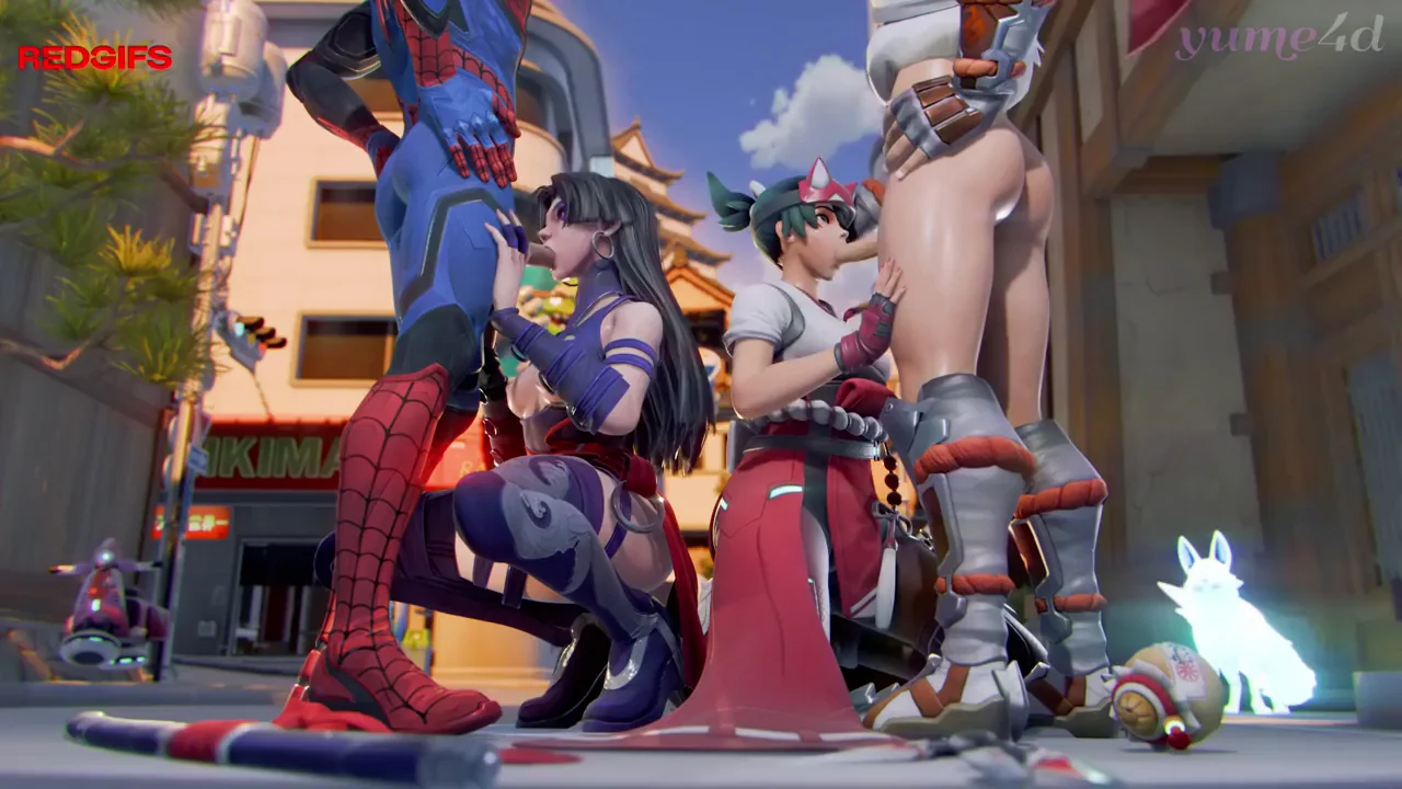 Kiriko Teams Up with Slutty Akali for Post-Game BWC Double Deepthroat Feast