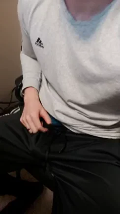 Zoom Call Boner: Thick Dick Bulge Tease 😈🍆💦
