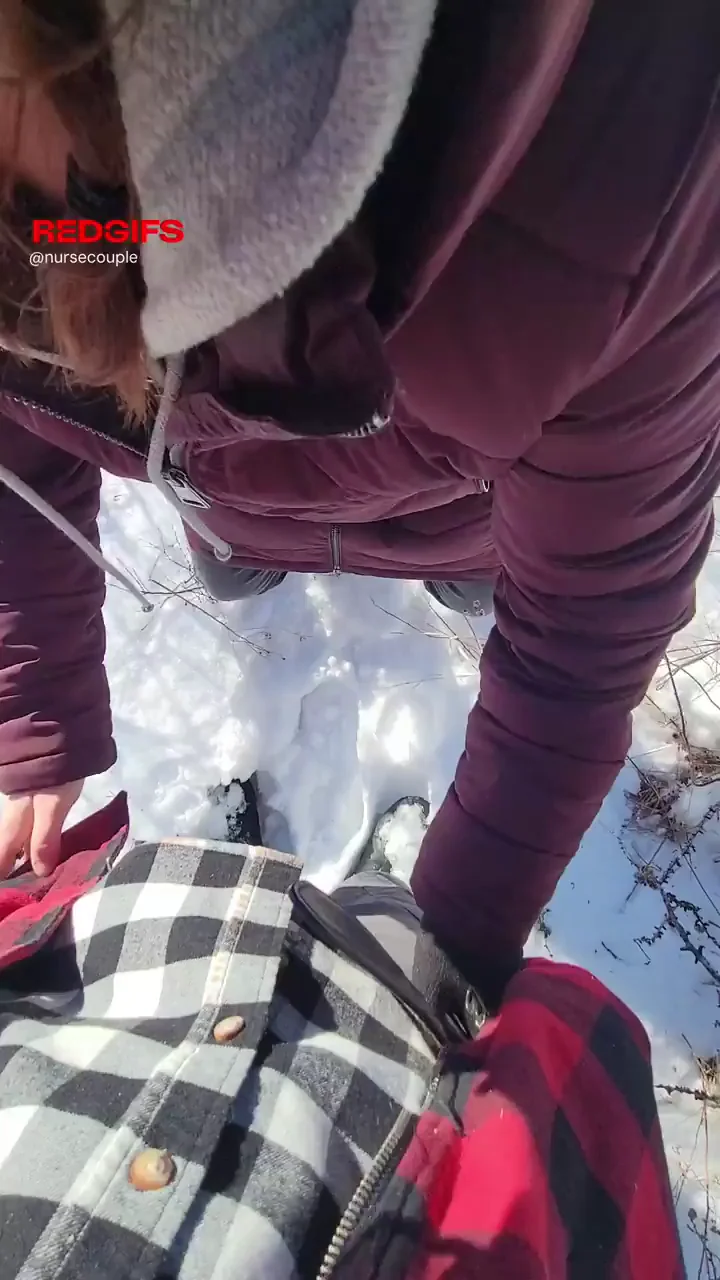 Winter Hiking Trail Cock Sucking Slut fest ❄️🍆💦