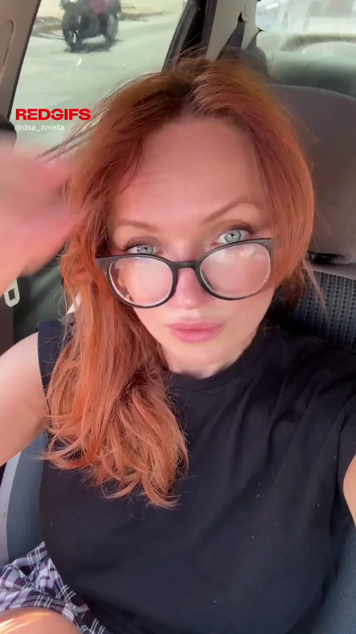 Wet Roadside Redhead MILF Skirt Flash