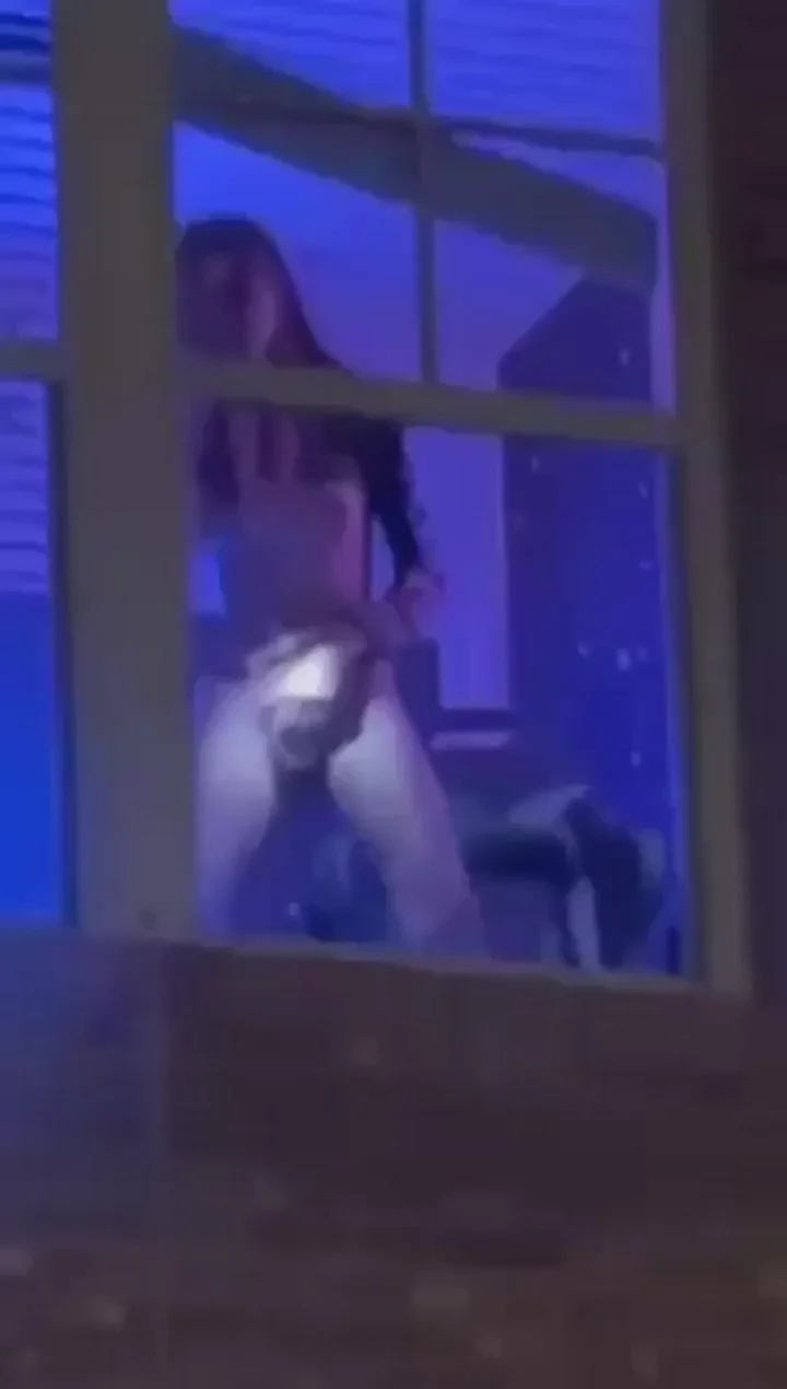 Petite Teen Slut Teasing from Her Window