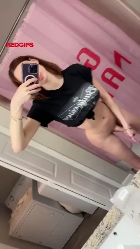 Pretty Trans Babe Teases Her Thick Cock - Wanna Suck?