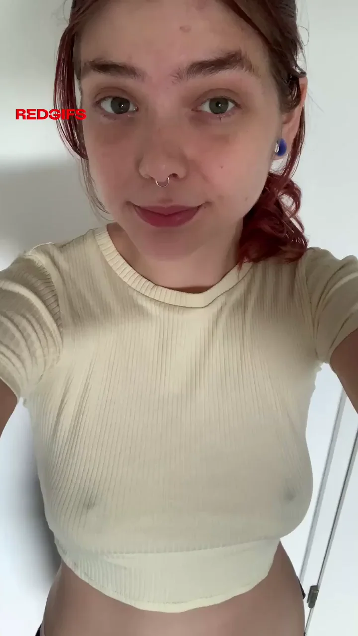 Braless Redhead Tease: Can My Jiggling Tits Distract You? 😈🍒