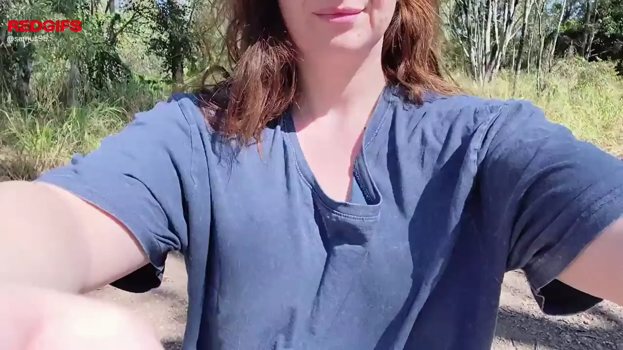 Braless Hike Tits Bouncing Wild 🍈🍈🌲
