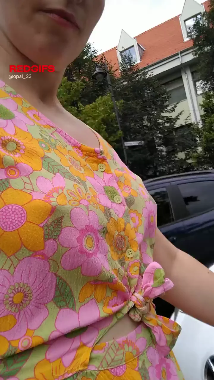 Braless Bombshell's Psychedelic Tit Jiggle Tease