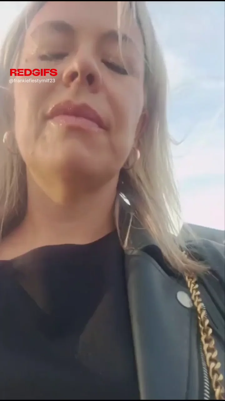 Horny MILF Flashes Massive Tits at Train Station