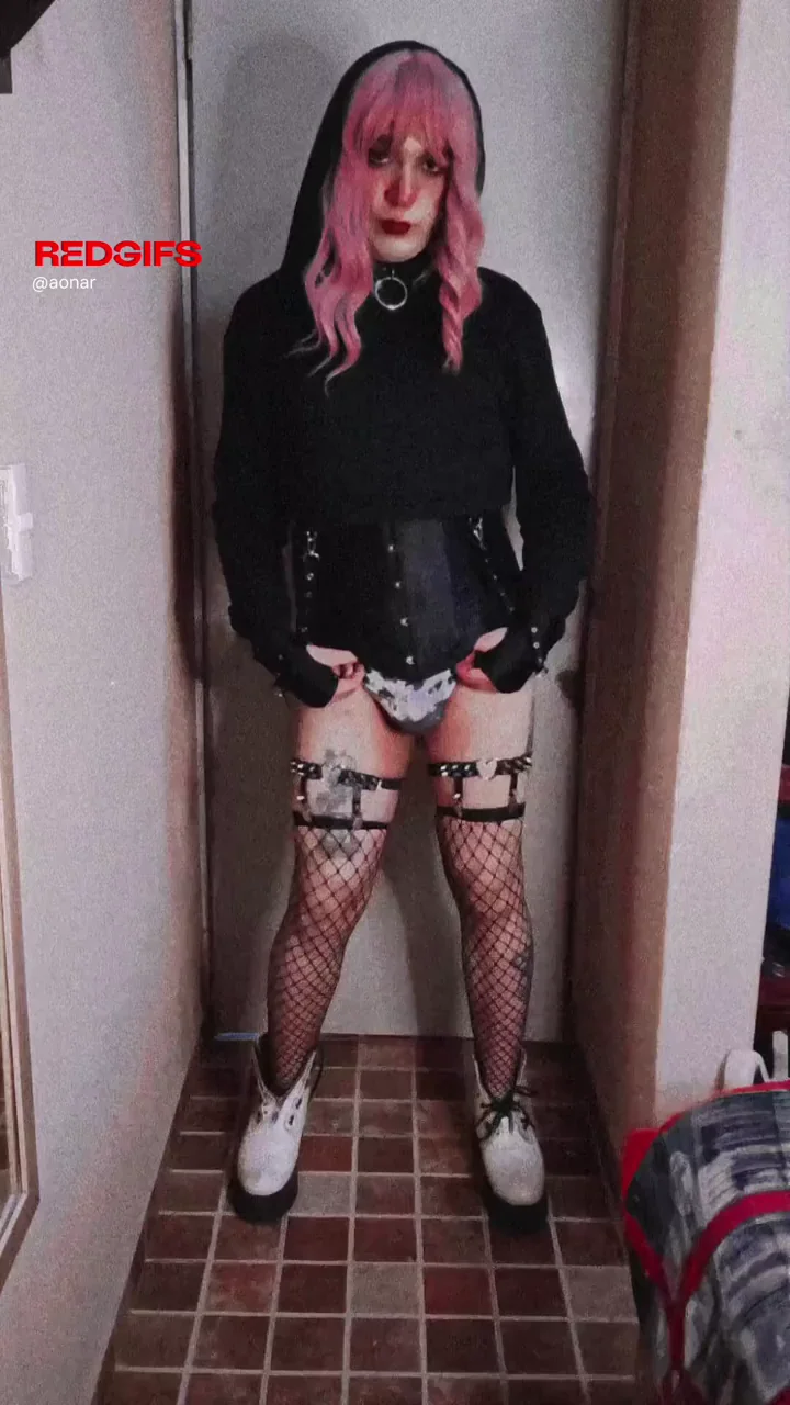 Pink-Hooded Sissy Begs: 'My Bros Locked My Clitty & Turned Me Out 😖'