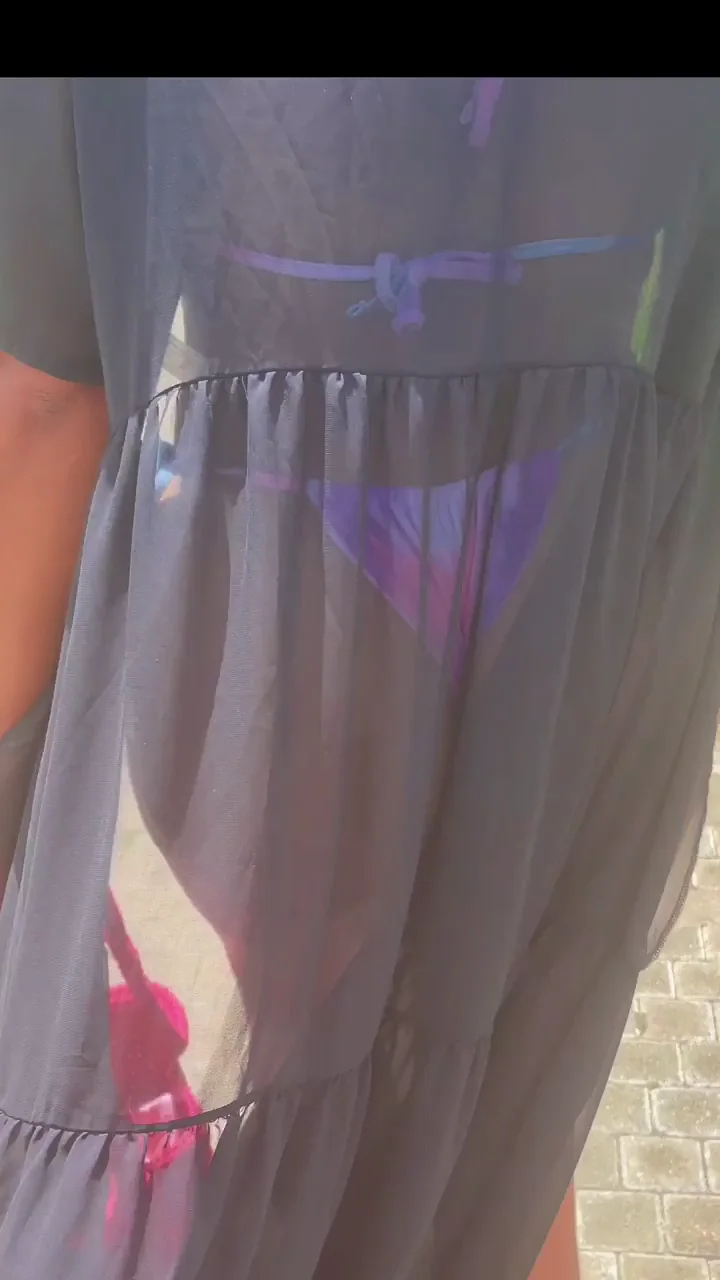 Dominican GILF Teasing Her Juicy Booty in Sheer Dress