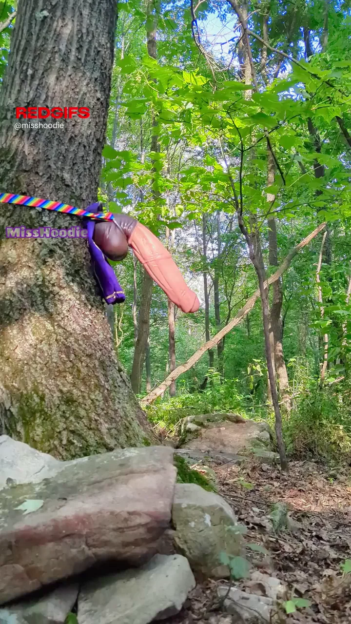 Pre-Ride Pussy Check with Monster Dildo 🍆🌳