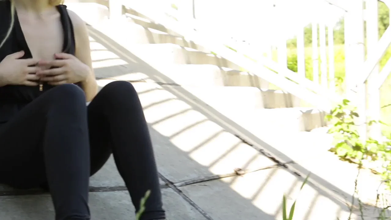 Shy Blonde Shows Her Titties