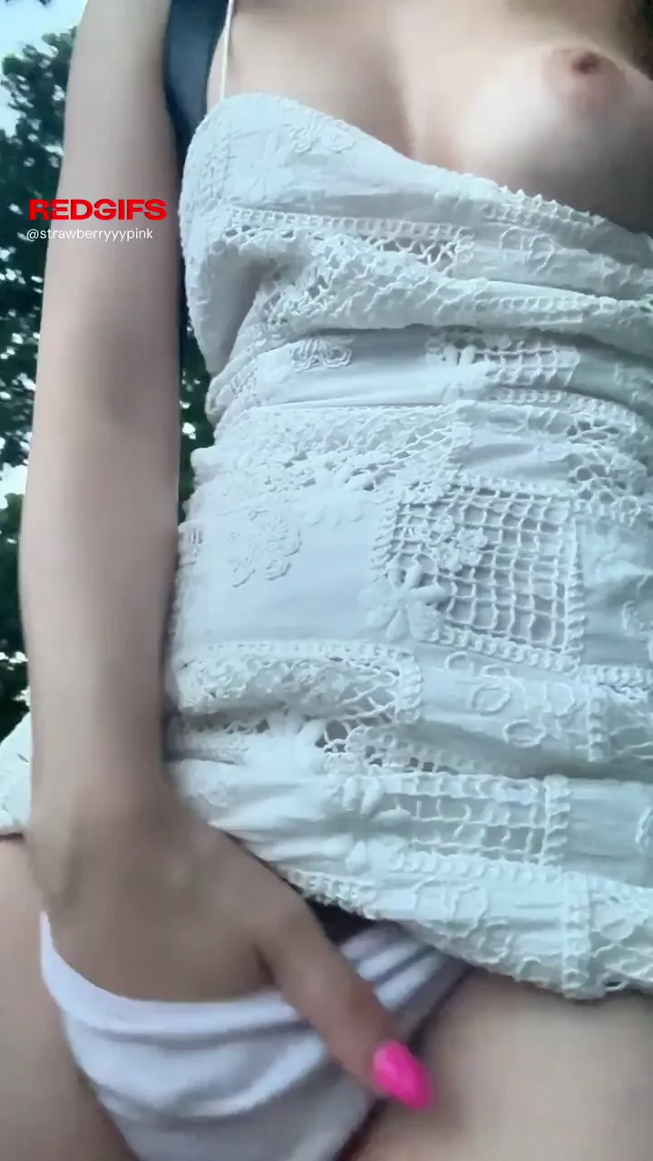 Strawberry Nails Tease & Dildo Fuck with Epic View 😈🍓🔥