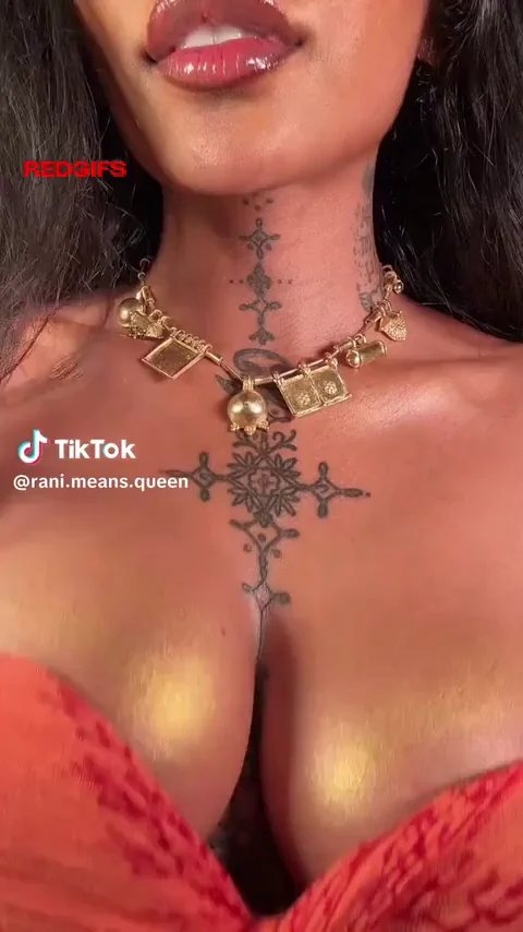 🍑 @rani.means.queen TikTok Tit Tease with Massive Natural Jugs & Tattoos 🔥