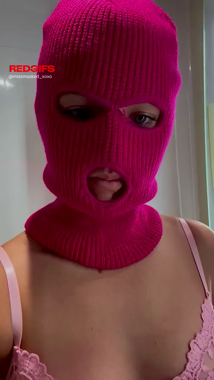 Panty Soaked Wet AF in Pink Balaclava Tease 😈💦