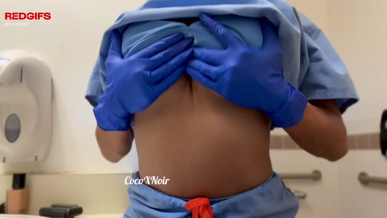 Frisky Nurse Slut Flashes Massive Tits in Scrubs 😈👩‍⚕️💦