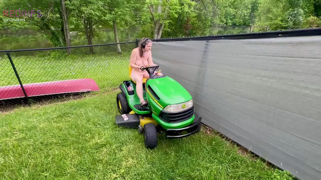 Love mowing naked!