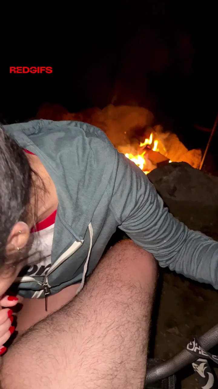 Wild Camping Fire Blowjob Dare