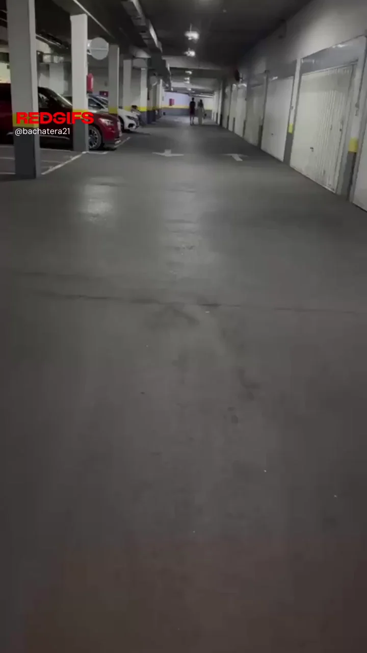 Naked Garage Streaker: Massive Tits Bouncing for Her Sub!