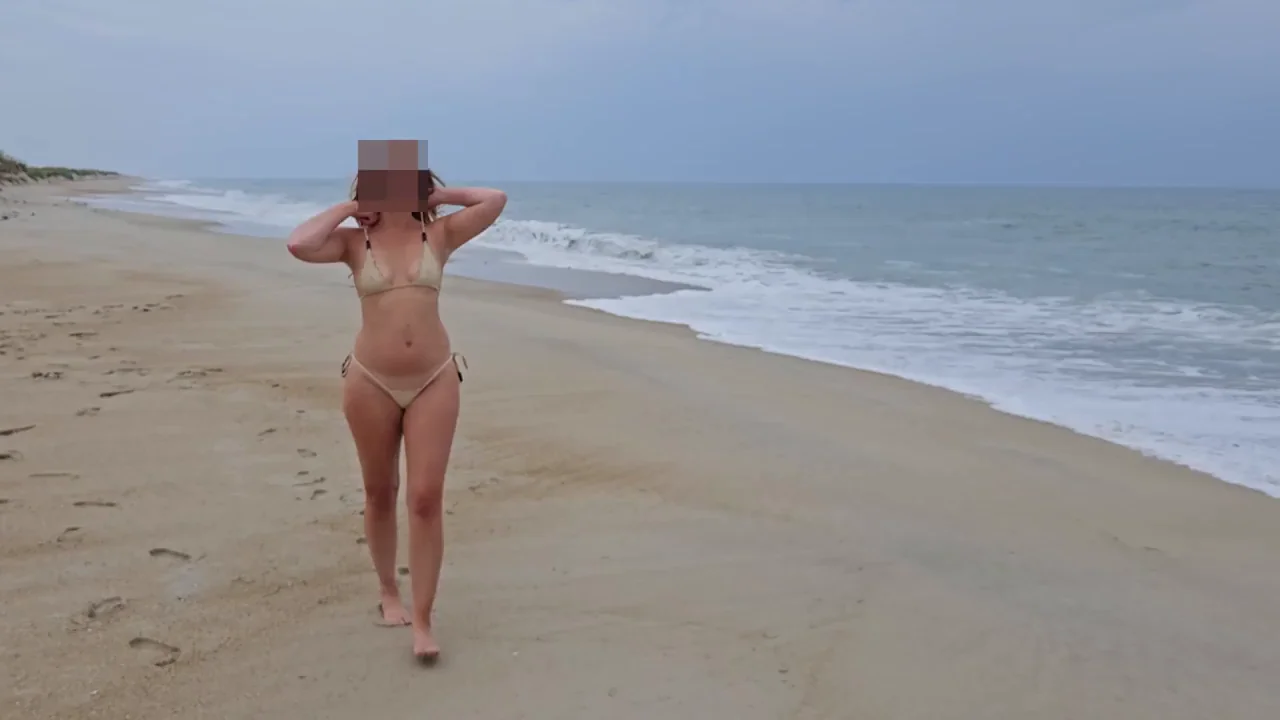 Dared to take it of(f) on the public beach
