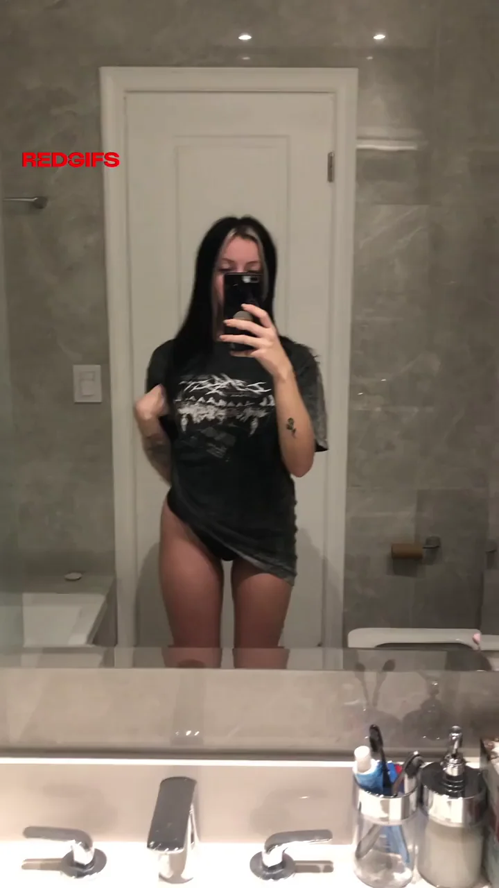 Mirror Caught Me Slipping: Teen Tits Dripping Cum Selfie Tease