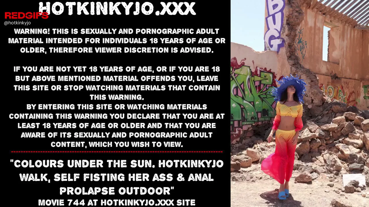 🌞 HotKinkyJo's Sunny Outdoor Ass Walk & Self-Fisting Prolapse Show 🍑🔥