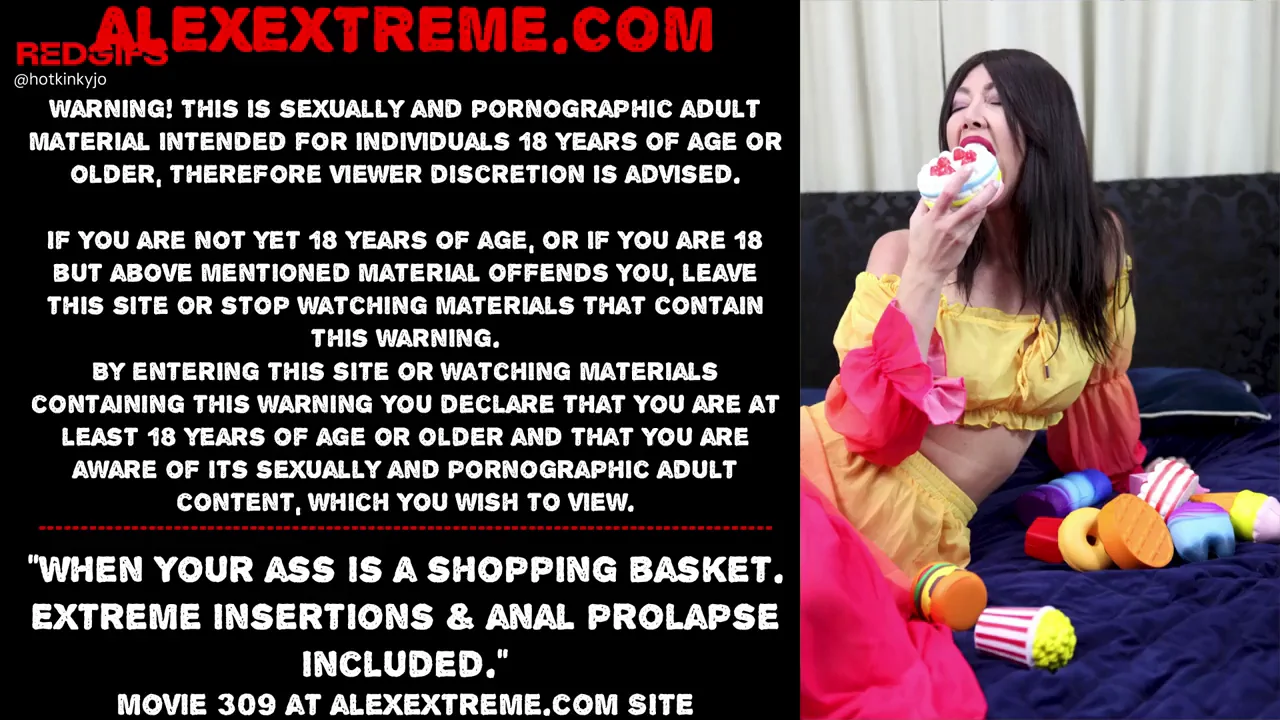When Your ass is a shopping basket. Extreme insertions &amp; anal prolapse included.