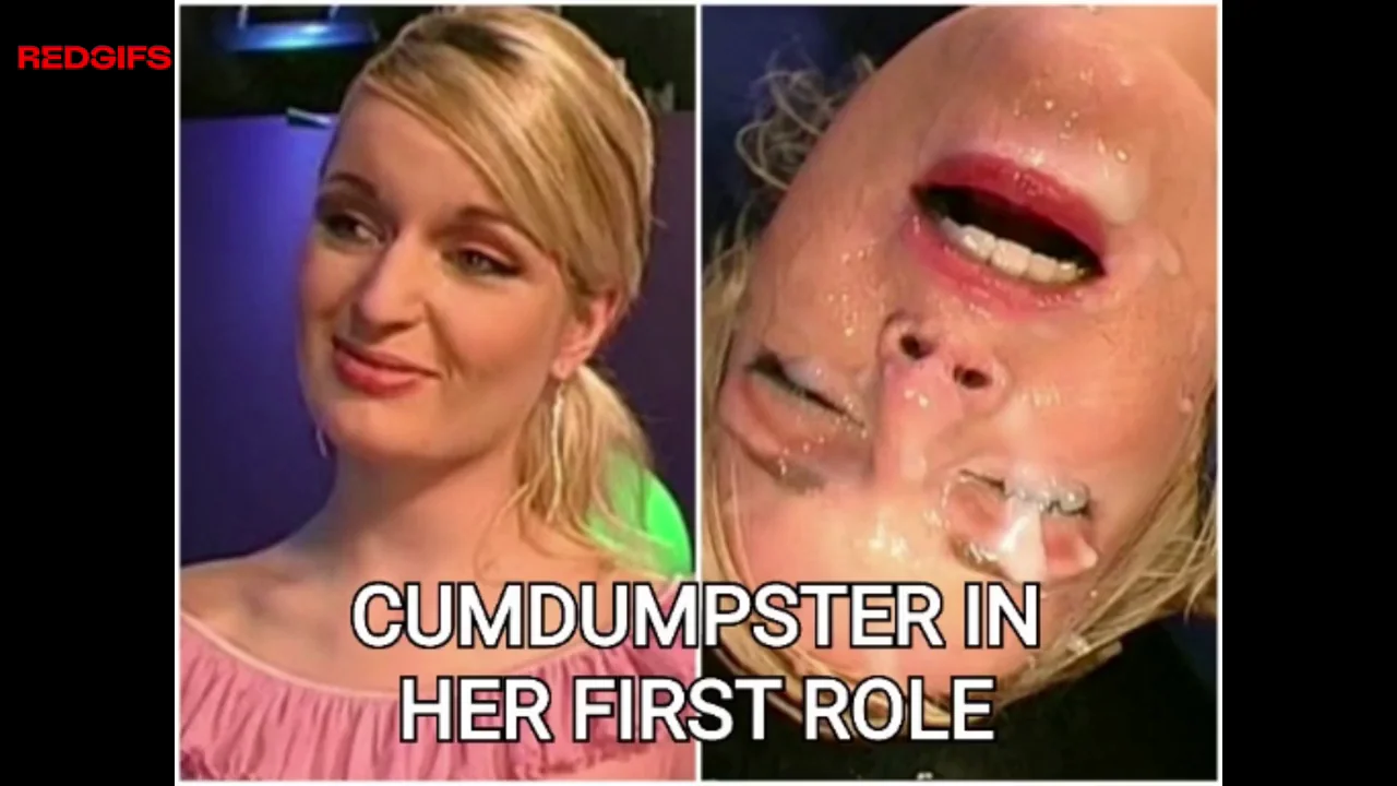 True cumdumpster in her first ever movie