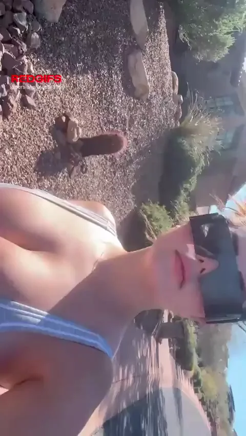 Slutty Big Tit Babe's Teasing Outdoor Girl Walk