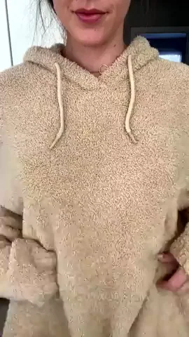 Hiding them under my sweatshirt