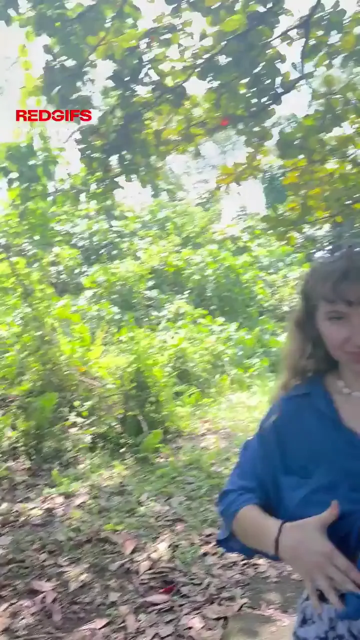 Sneaking Super Close to Petite Slut's Tits in the Wild 🌿🍈💦