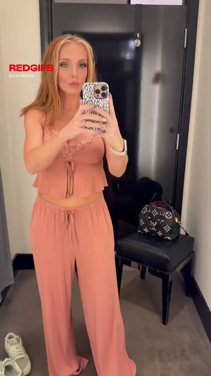 🔥 MILF Redhead Teases in Sexy Peach Pajamas - Need Your Hot Take? 😏