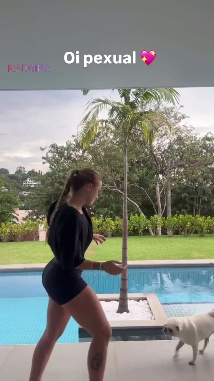 Livia Jacob's Juicy Brazilian Booty Twerk by the Pool 😍🍑💦