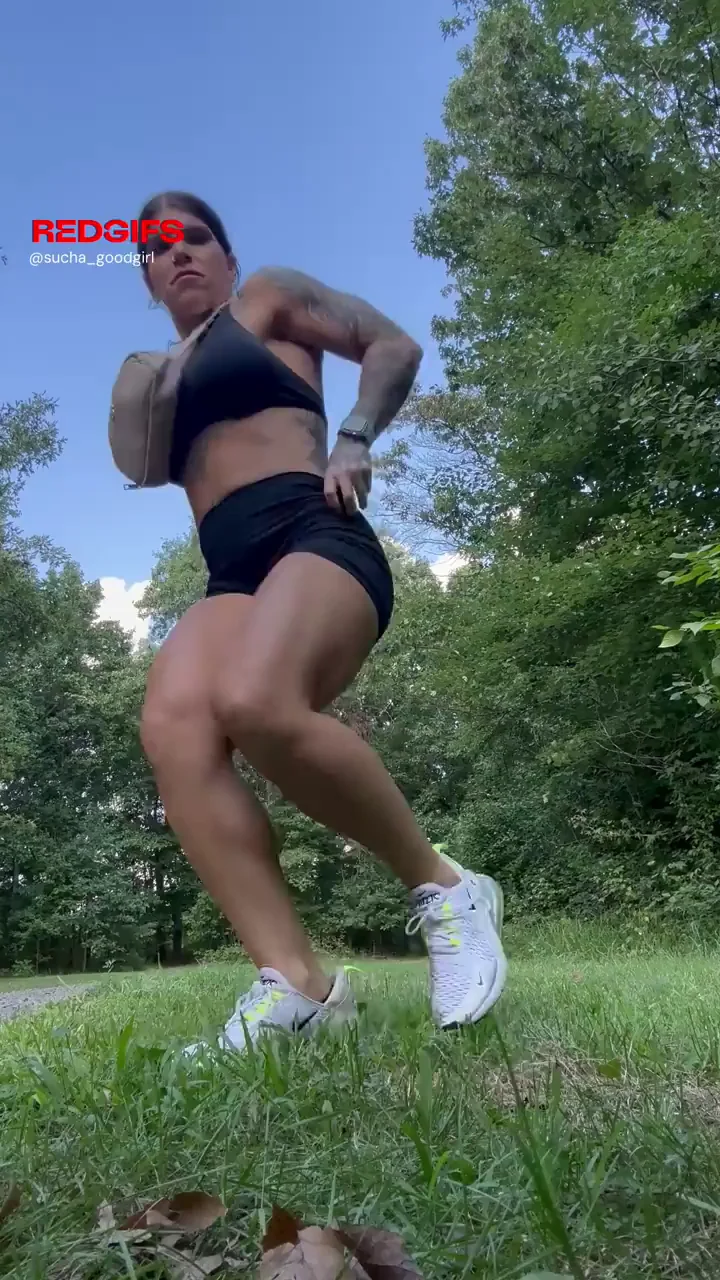 Muscular Hottie Desperate Pee in Park, Almost Caught!